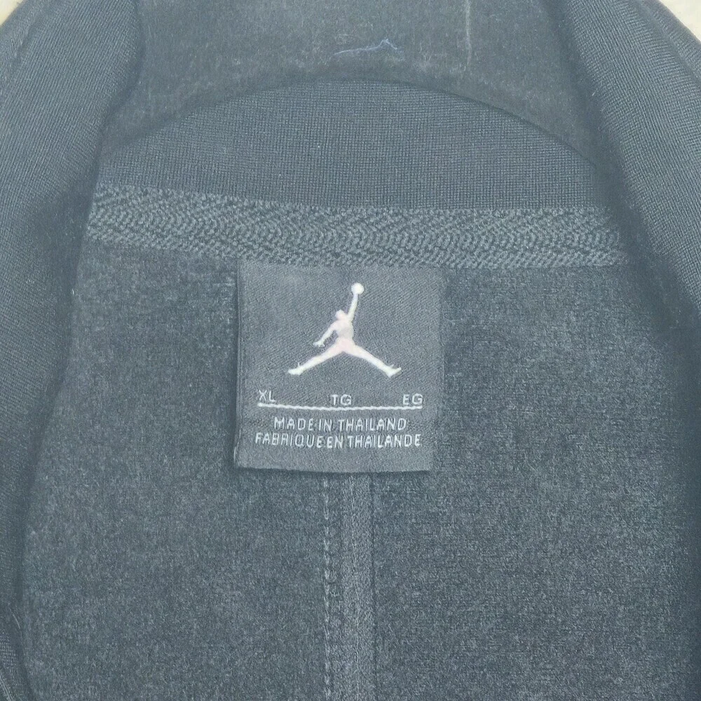 Jordan Full Zip Track Jacket XL Black White Red Jumpman Athletic Warm Up